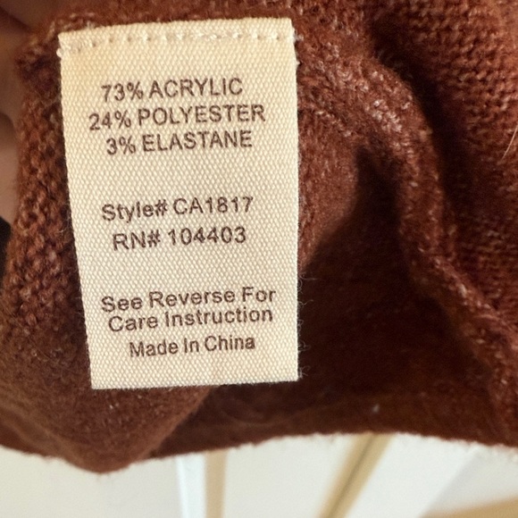 Blu Pepper Tri-Tone Sweater in Cream, Brown, and Tan - Picture 6 of 6